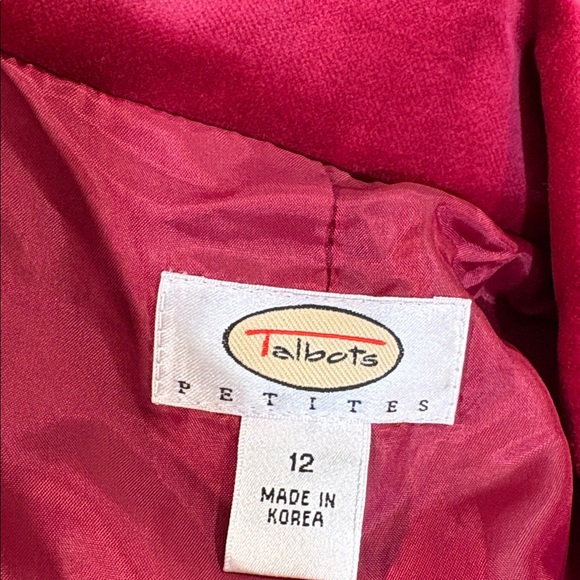 Talbots Rich Raspberry Velvet Blazer - Picture 5 of 6